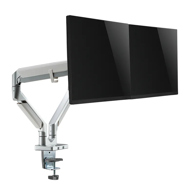 Logilink Dual Gas Spring - monitor arm, Silver, 17-32&quot;, 2x9kg