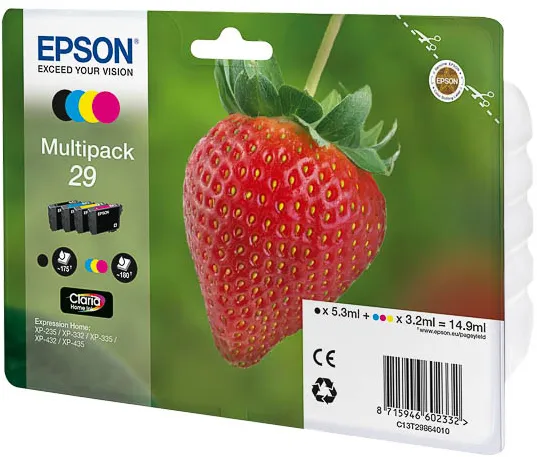 EPSON Multipack Fraise Encre Claria Home Black Cyan Magenta Yellow