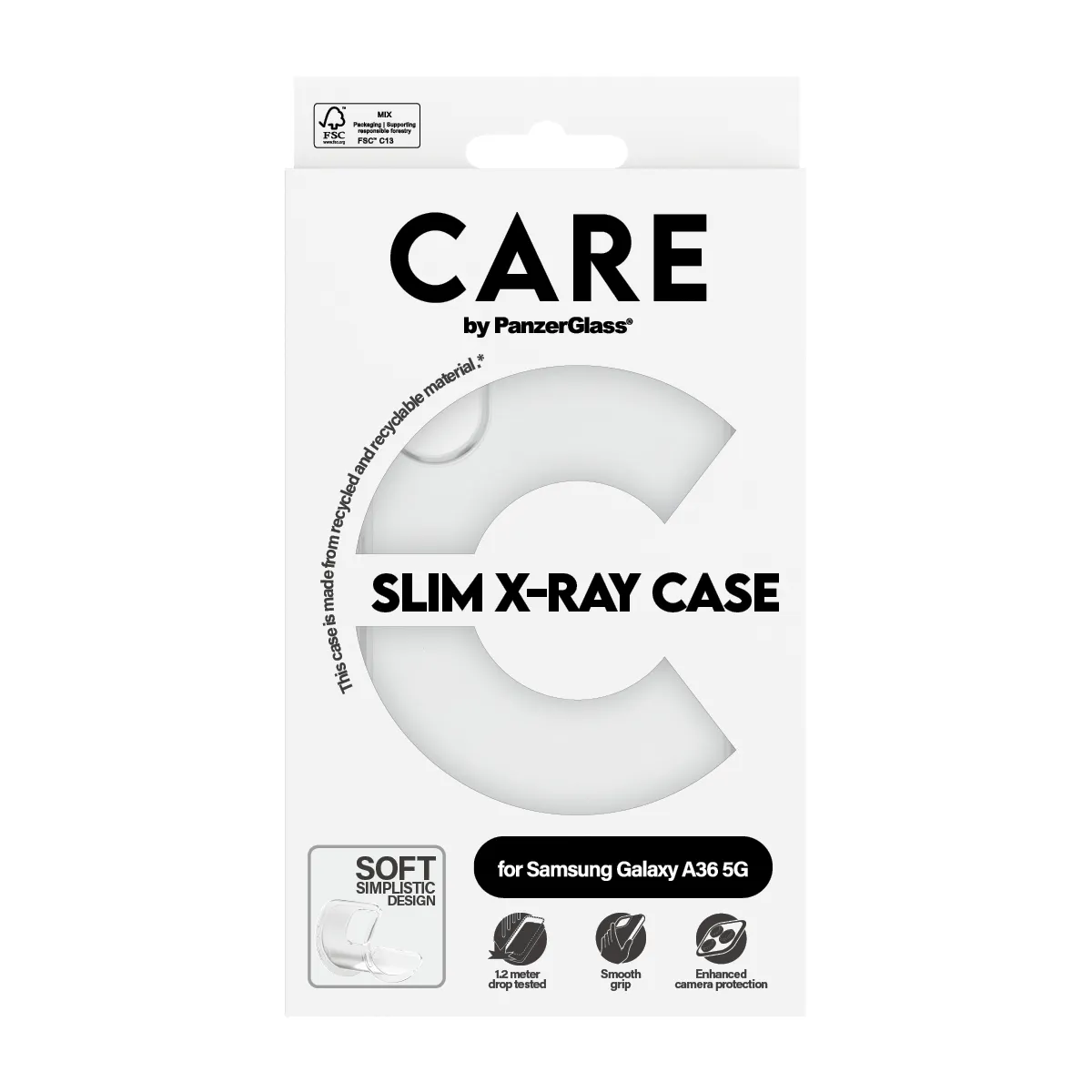 Care by PanzerGlass Galaxy A36 5G Fashionable skal, Transparent