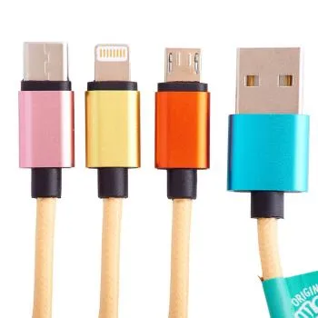 SQUISHMALLOWS Chargercable 1.2m Leo 3in1 USB-C/Micro/Lightning