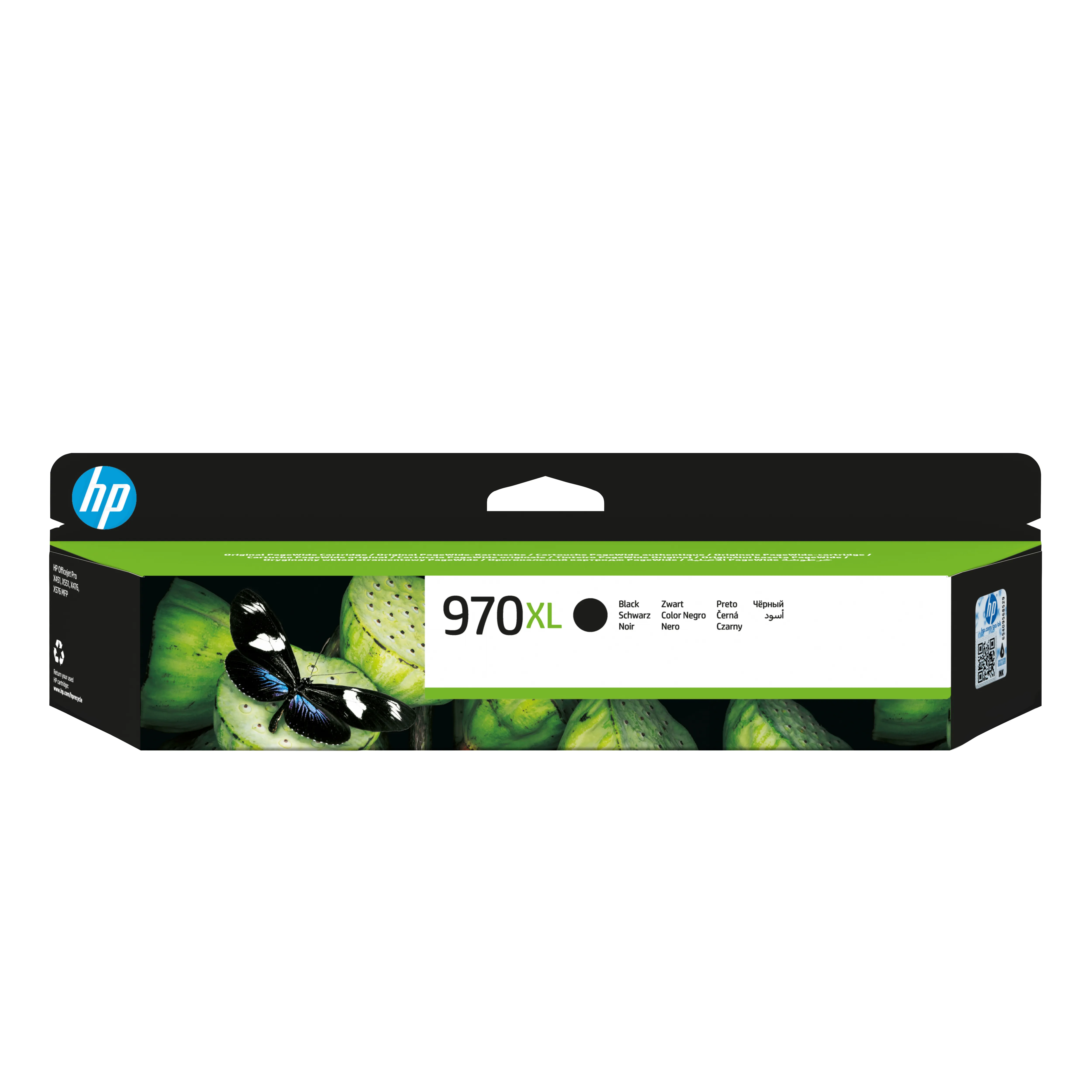 HP 970XL - Tuottoisa - musta - alkuper&auml;inen - mustepatruuna malleihin Officejet Pro X451dn, X451dw, X476dn MFP, X476dw MFP, X551dw, X576dw MFP