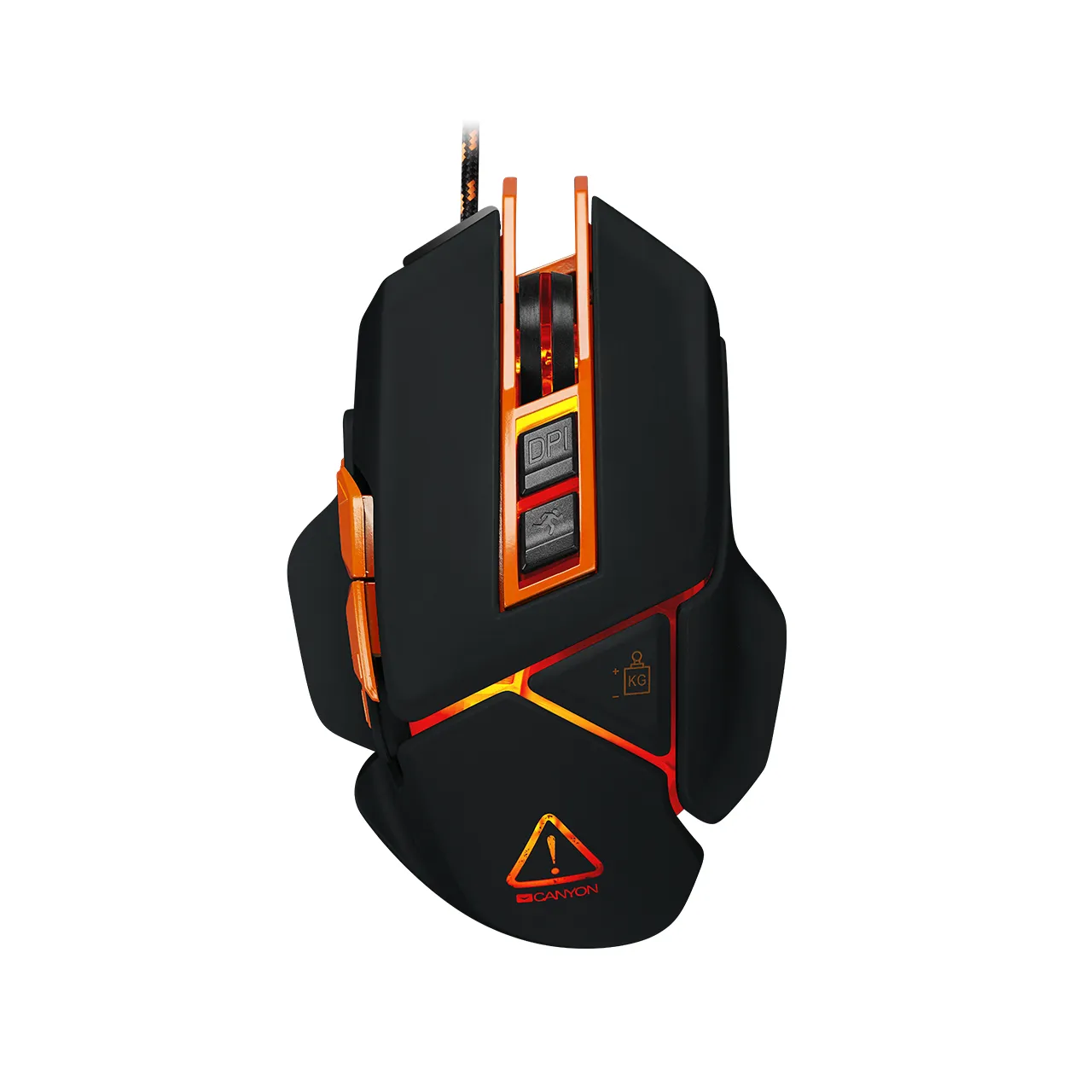 Canyon CND-SGM6N Hazard Wired Gaming Mouse, Black/Orange