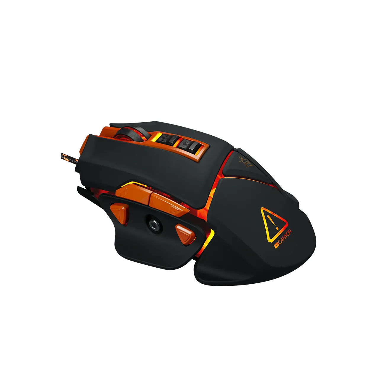 Canyon CND-SGM6N Hazard Wired Gaming Mouse, Black/Orange