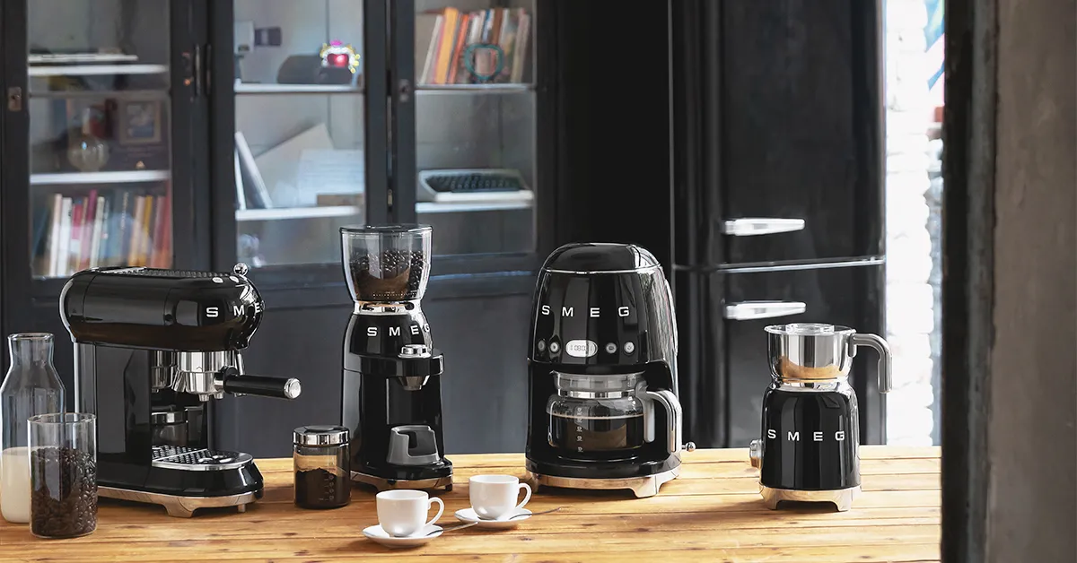 Smeg 50s Style - kaffebryggare, Svart
