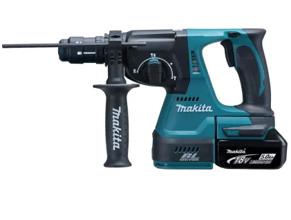 Makita LXT 18V Hammer Drill, 2 x 5.0Ah Batteries and Charger, Makpac