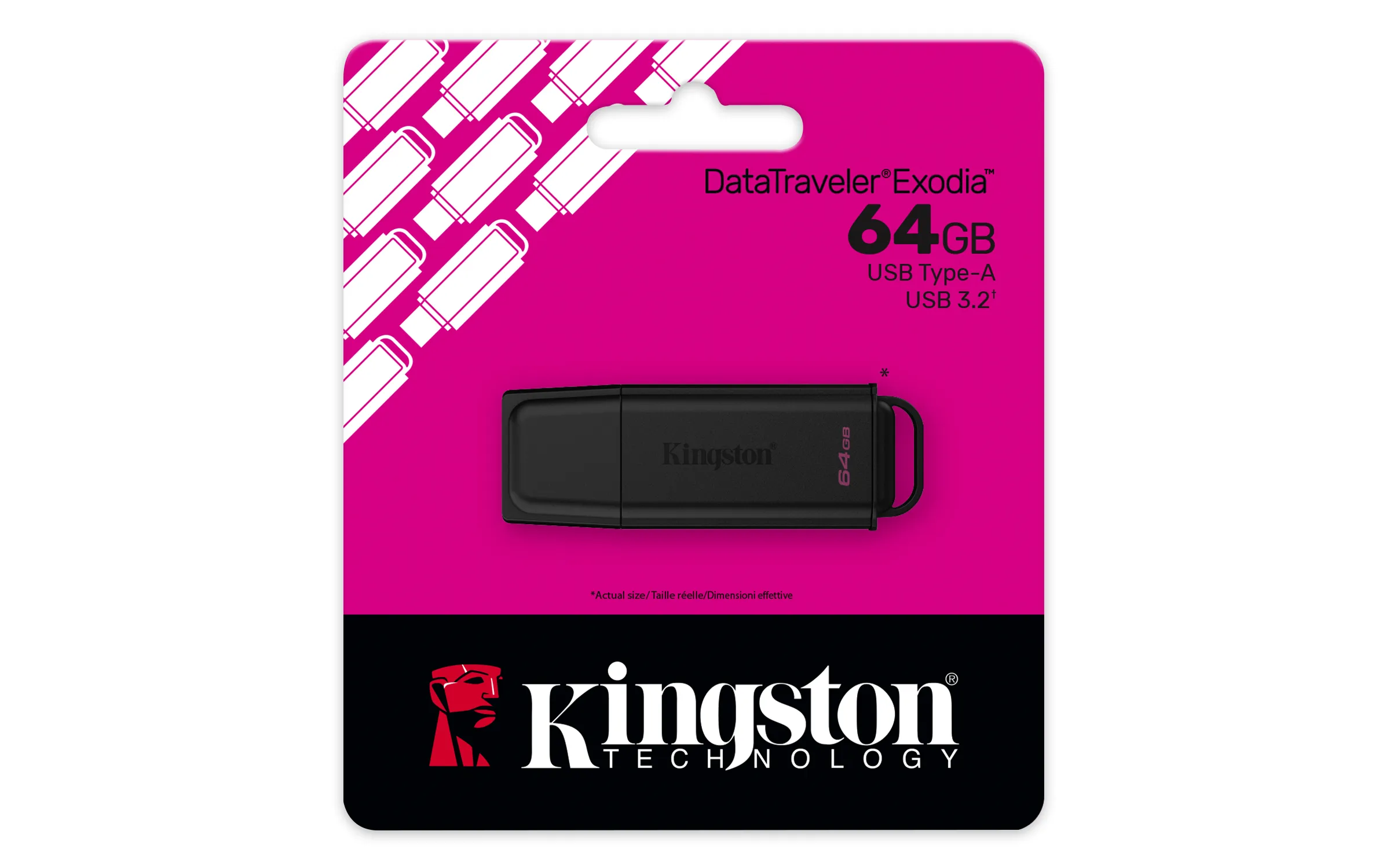 Kingston DataTraveler Exodia Gen2 USB 3.2 Gen 1 64GB memory stick, Black