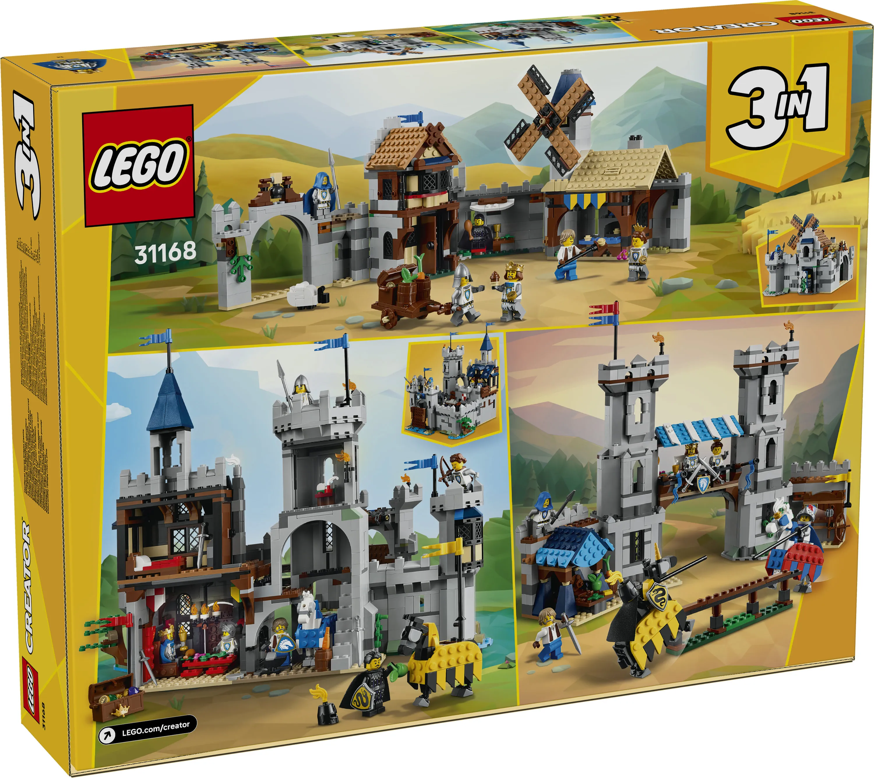 LEGO Creator 3-in-1 Medieval Horse Knight Castle 31168