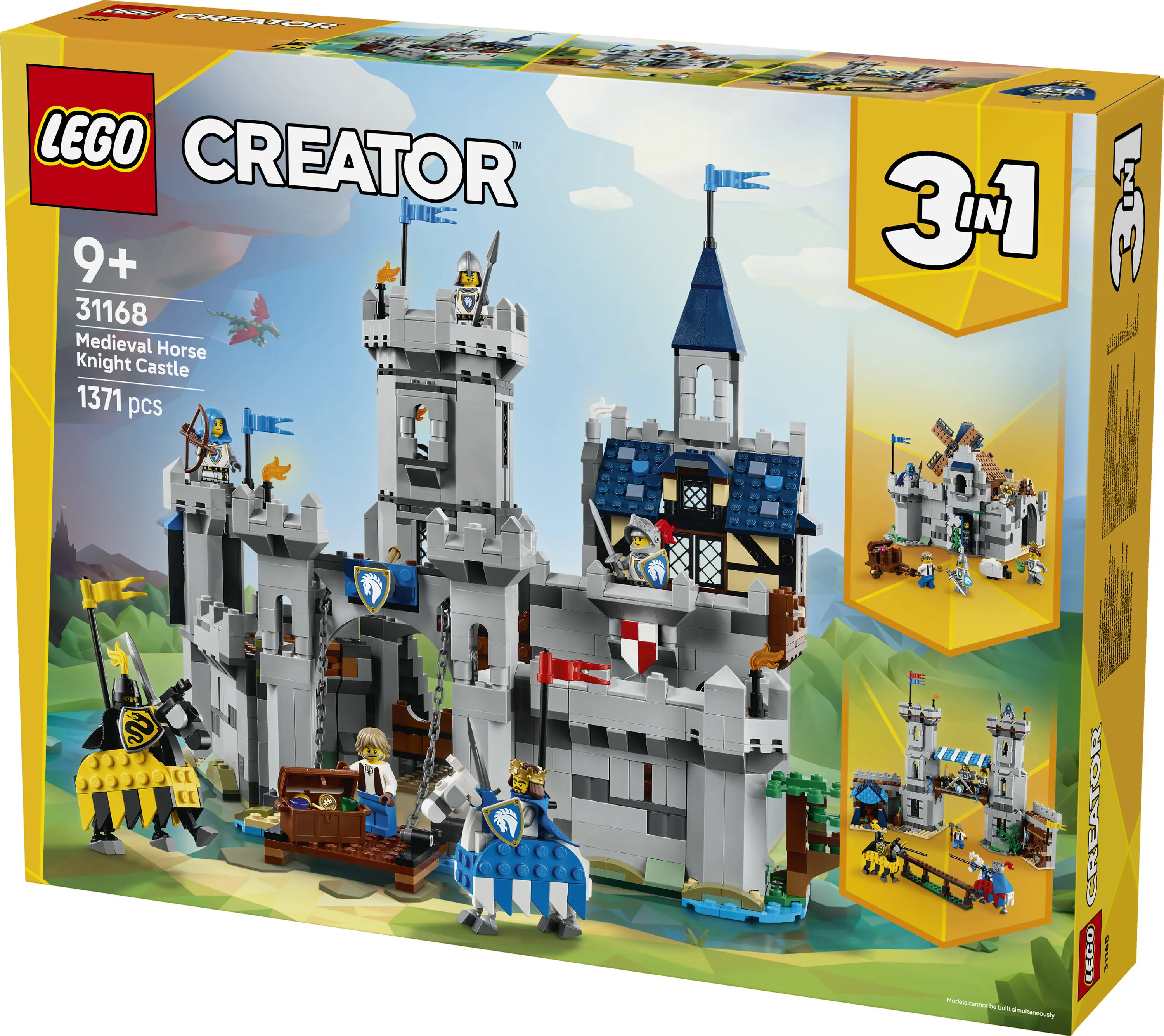 LEGO Creator 3-in-1 Medieval Horse Knight Castle 31168
