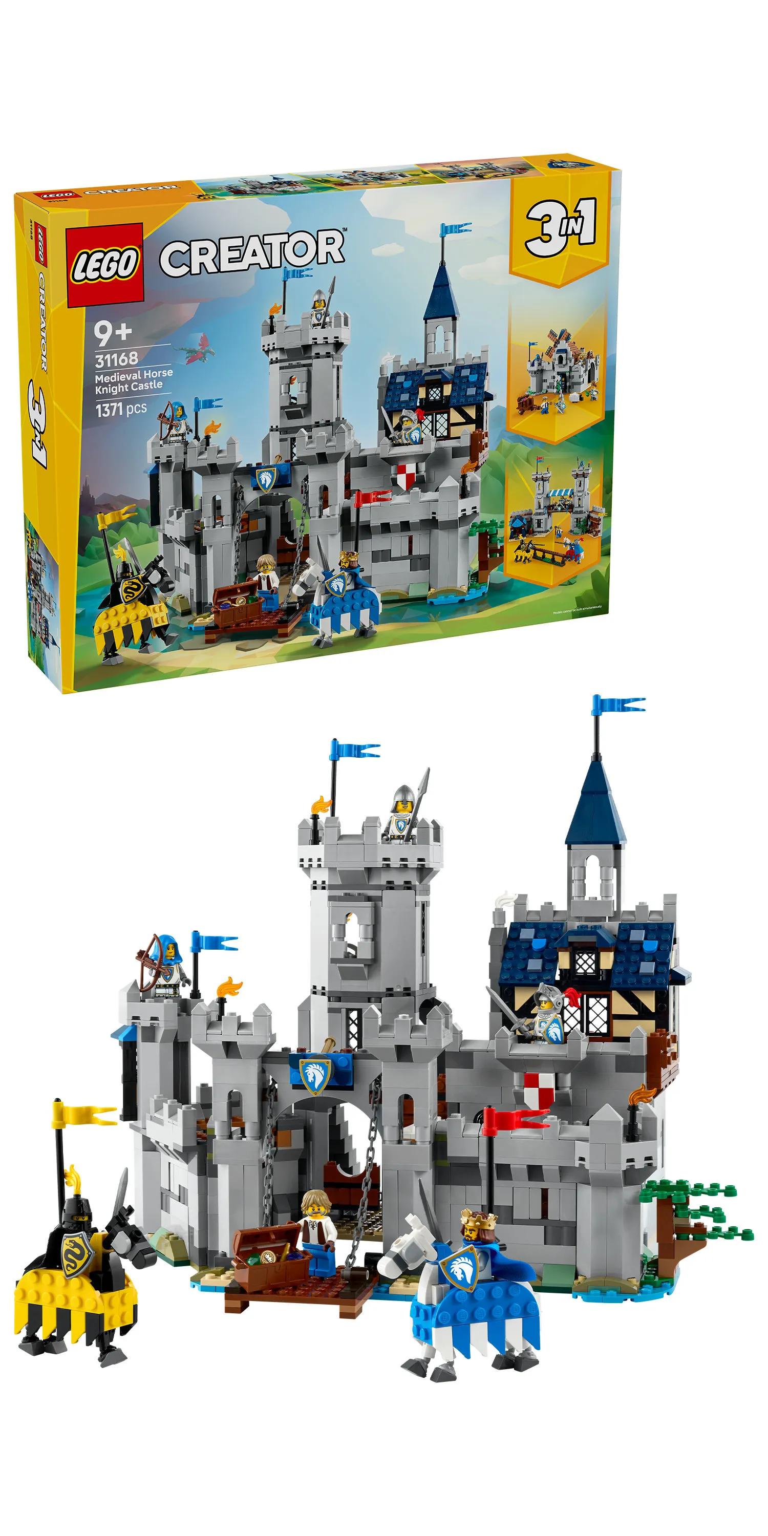 LEGO Creator 3-in-1 Medieval Horse Knight Castle 31168