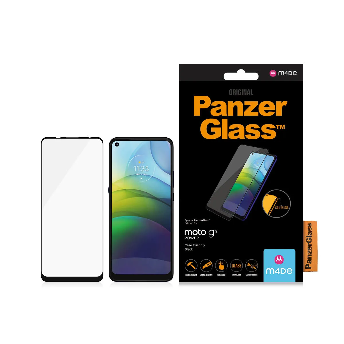 (Löytönurkka) PanzerGlass Ultra-Wide Fit, Moto G9 Power -panssarilasi