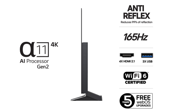 LG G5 OLED55G56LS 55" 4K webOS TV, 165Hz, Dolby Vision, HDR10, HLG