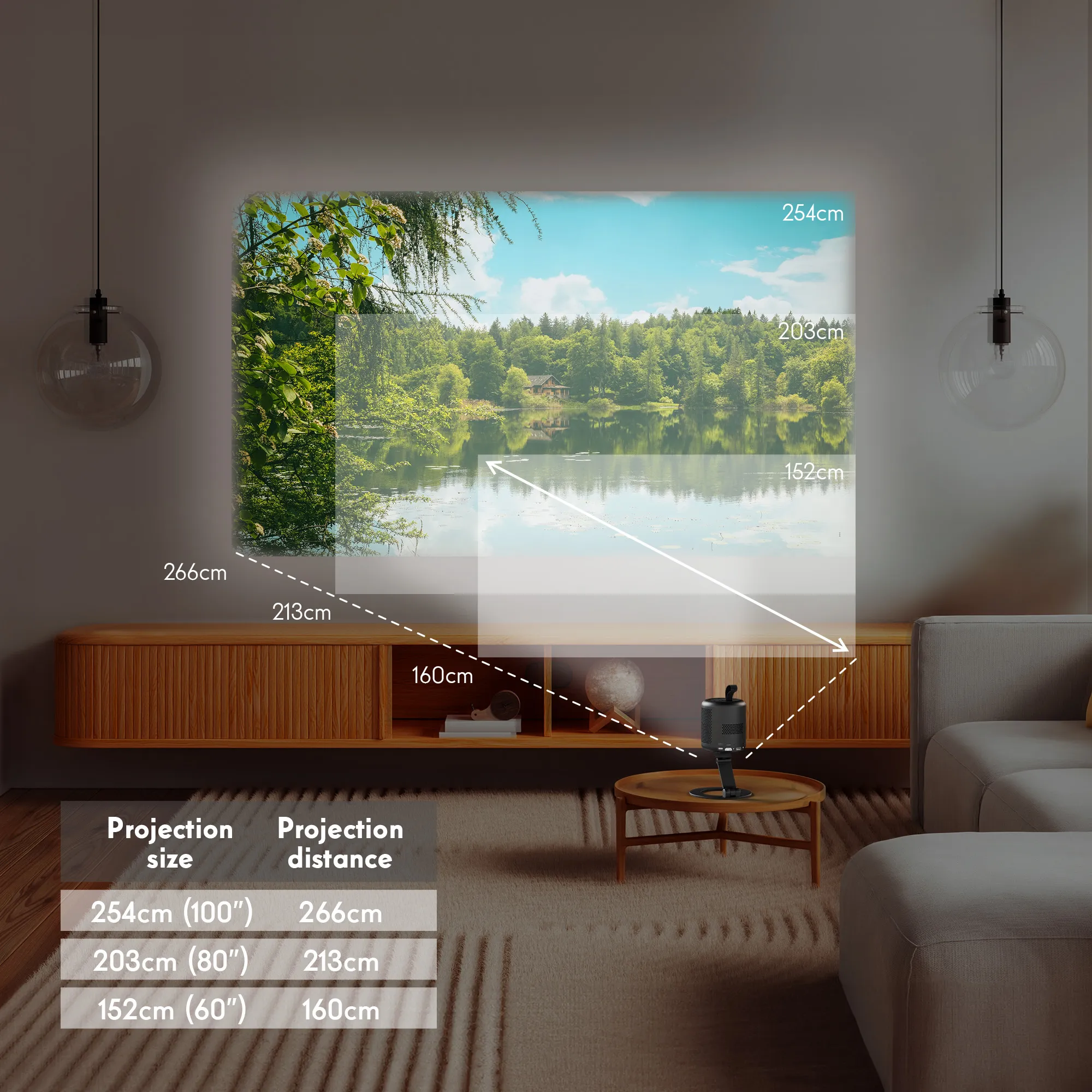 Thomson Vega PG35B Google TV Full HD 600 ANSI lm Portable LED Projector, Black