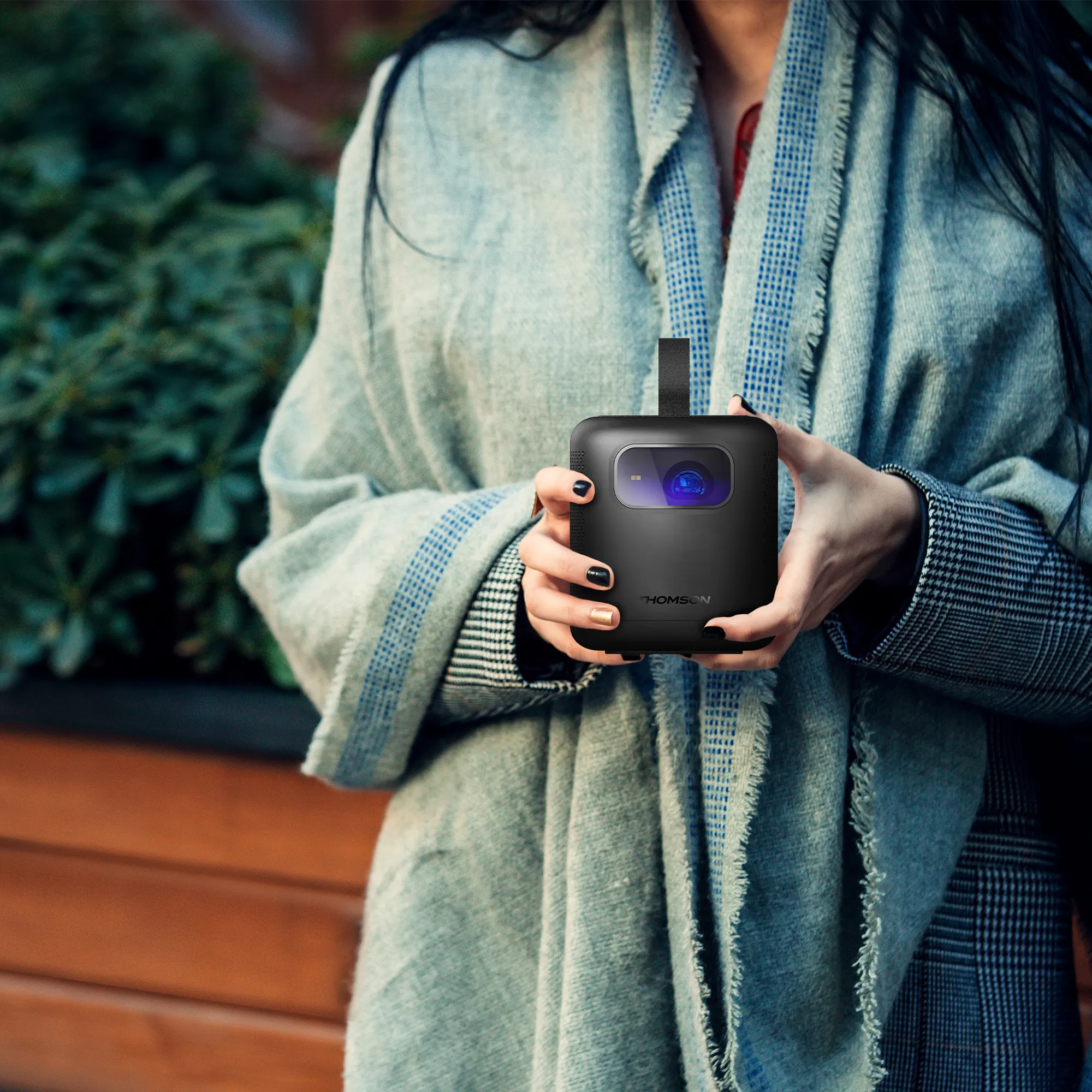 Thomson Vega PG35B Google TV Full HD 600 ANSI lm Portable LED Projector, Black