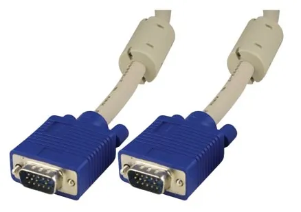 Deltaco VGA – VGA - kabel, 15 m, Blå/Vit