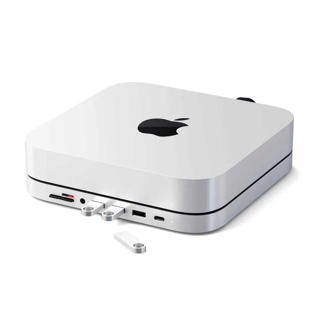 Satechi Aluminum Stand Hub for Mac Mini, SIlver