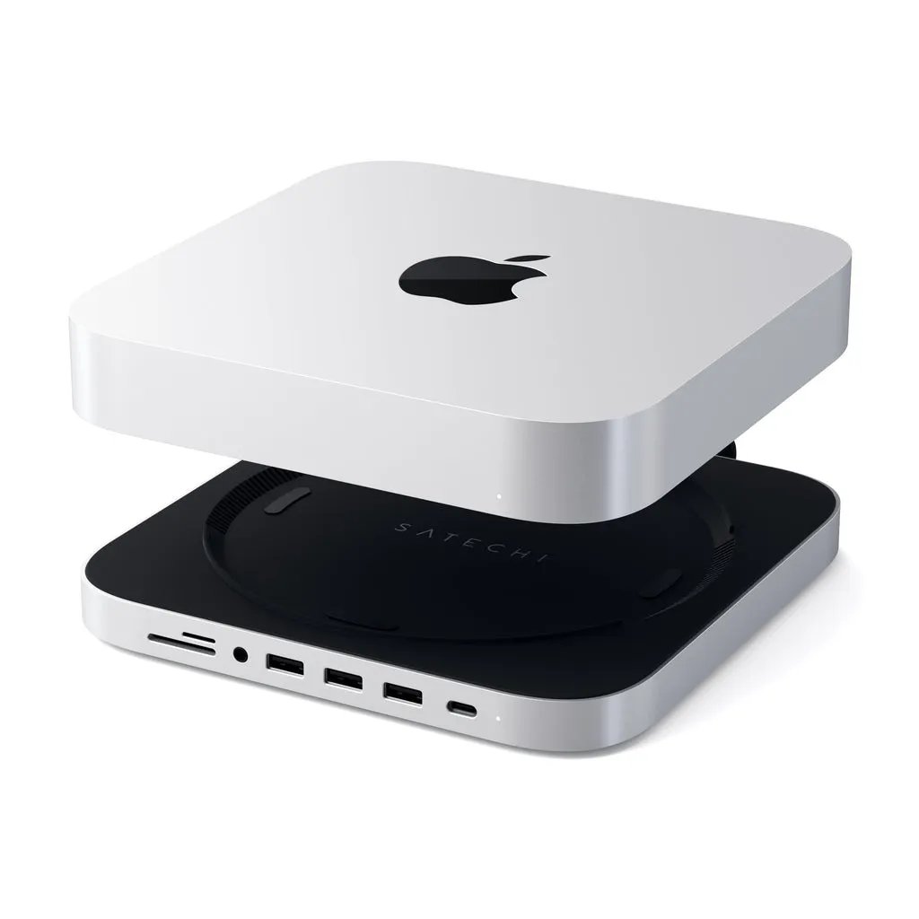Satechi Aluminum Stand Hub for Mac Mini, SIlver