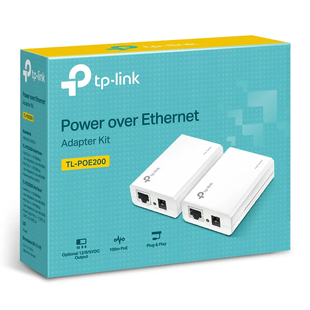 TP-LINK TL-POE200 - Toistin - Fast Ethernet - jopa 100 m