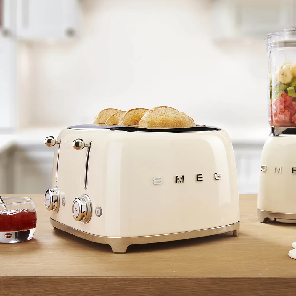 Smeg 50's Style - toaster, 4 slice(s),  Cream