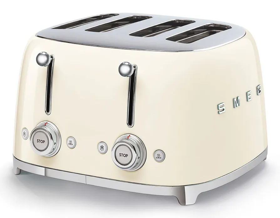 Smeg 50's Style - toaster, 4 slice(s),  Cream