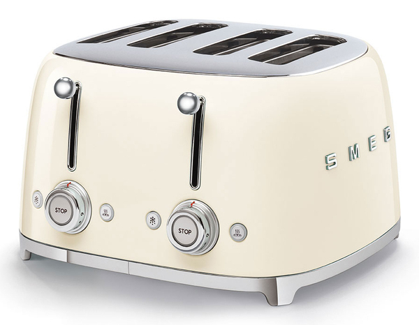 Smeg 50's Style -leiv&auml;npaahdin, 4 viipale(i)ta,  Kerman v&auml;ri