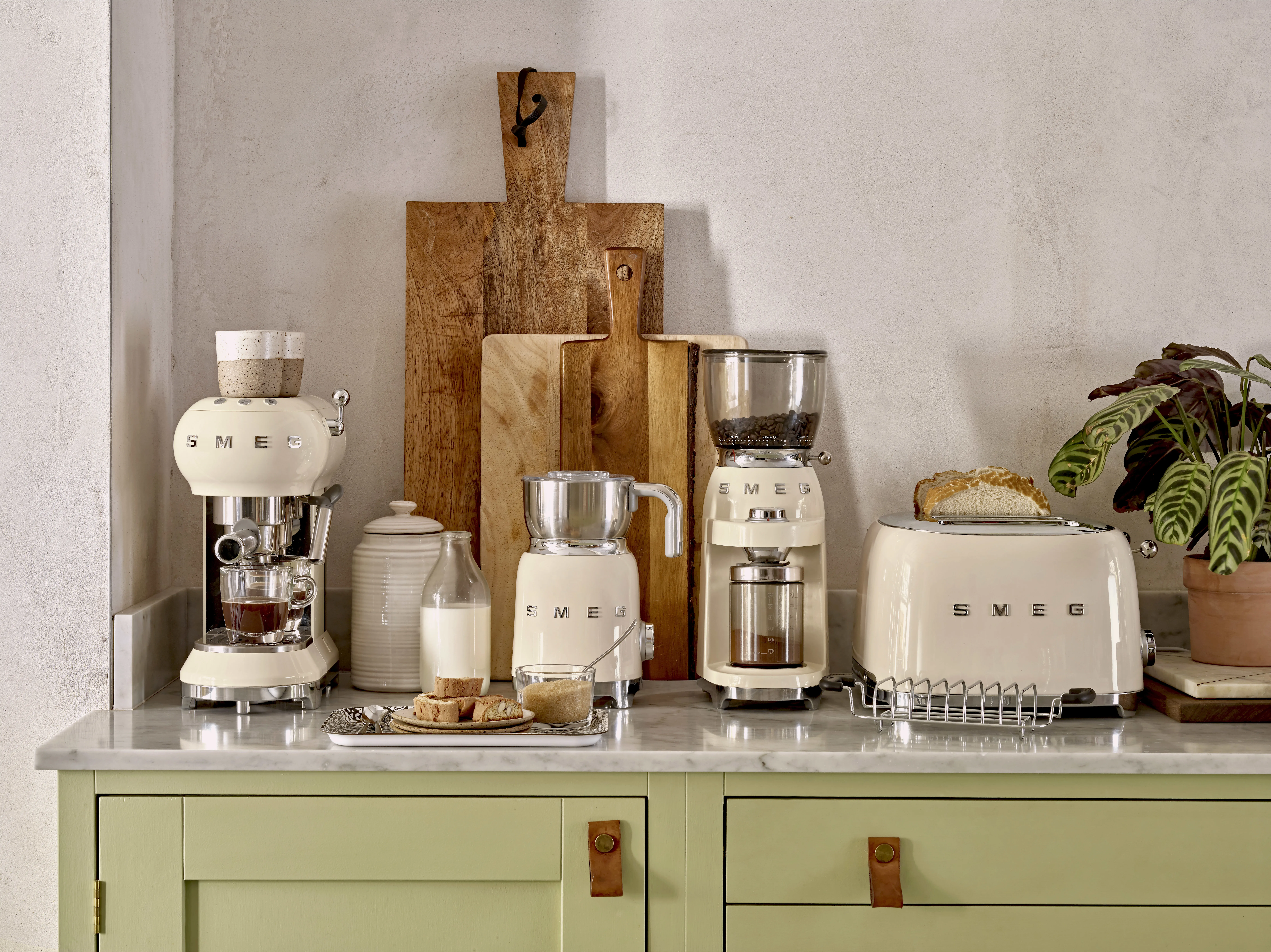 Smeg 50's Style - toaster, 4 slice(s),  Cream