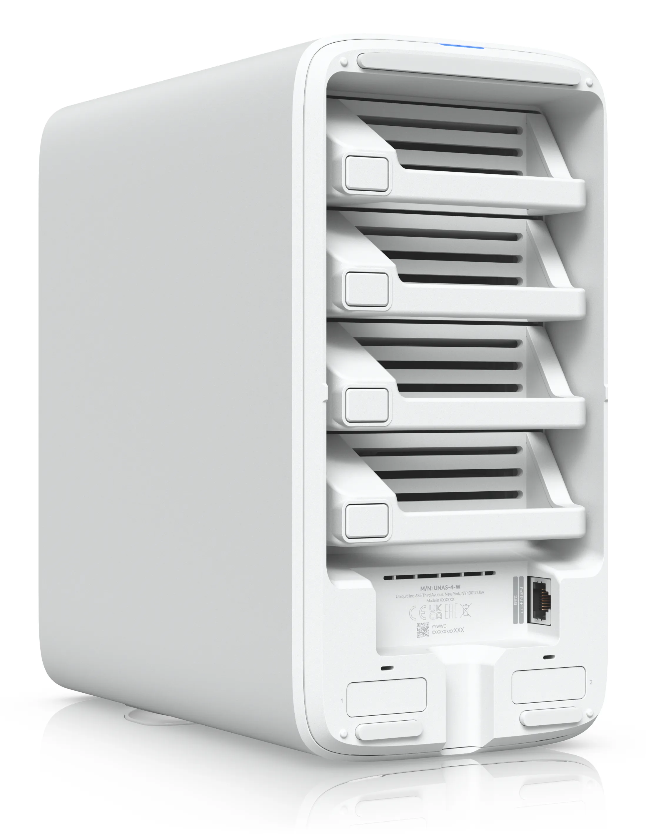 UBIQUITI UniFi UNAS 4 - N&auml;tverkslagring, vit