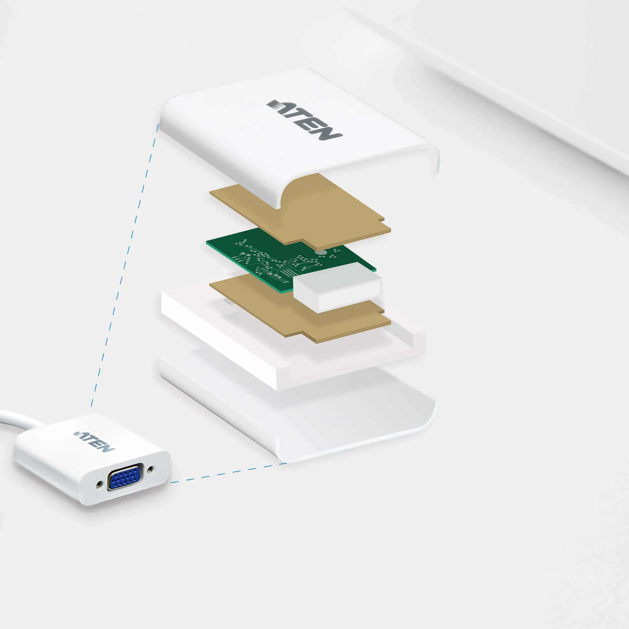 DisplayPort to VGA converter,