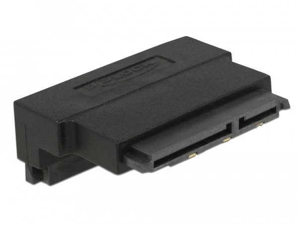 Adapter SATA 22 pin receptacle with latch to plug - angled up