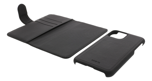 Deltaco Wallet Case 2-in-1 Magnetic, iPhone 11 Pro Max -suojakotelo, Musta