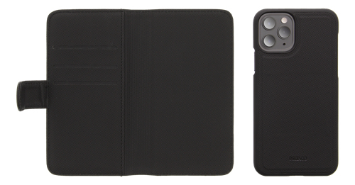 Deltaco Wallet Case 2-in-1 Magnetic, iPhone 11 Pro Max -suojakotelo, Musta