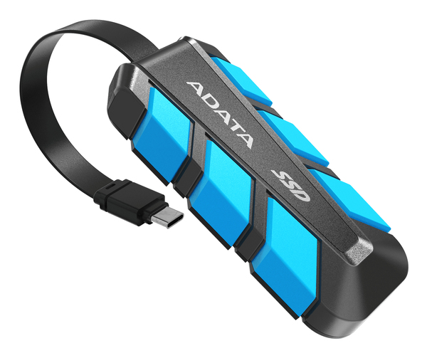 ADATA SC740 1 Tt USB-C -ulkoinen SSD, musta, Sininen