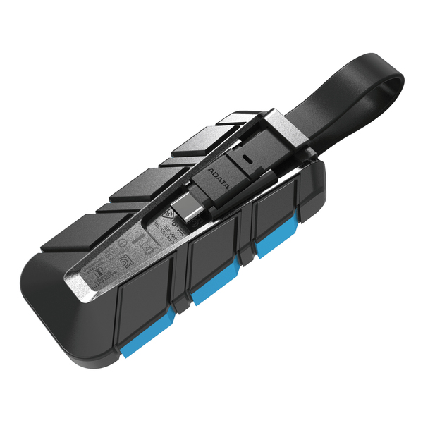 ADATA SC740 1 Tt USB-C -ulkoinen SSD, musta, Sininen