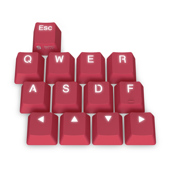 SilentiumPC Gear Keycap Set KC13 Crimson DBL Shot PBT