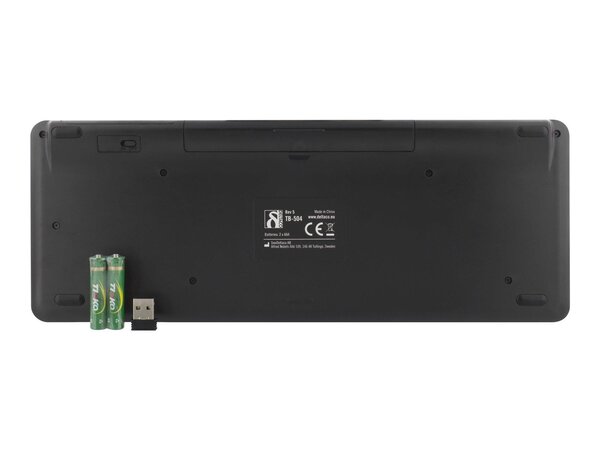 Deltaco TB-504 Mini -langaton n&auml;pp&auml;imist&ouml;, musta