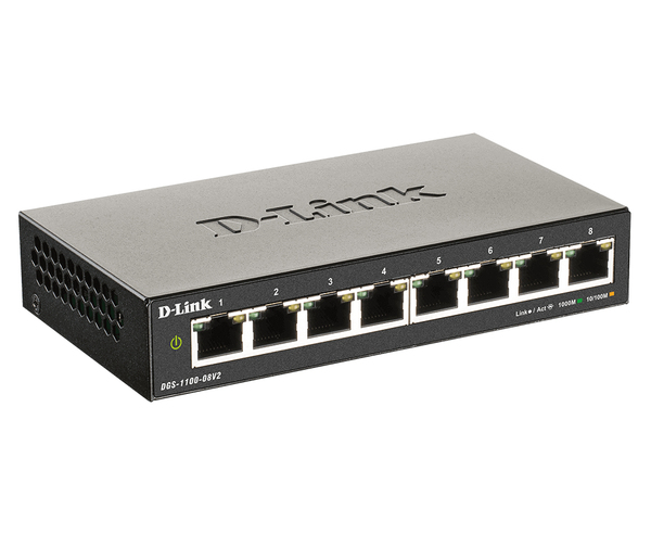 D-Link 8-Port Gigabit Smart Managed Switch, Fanless