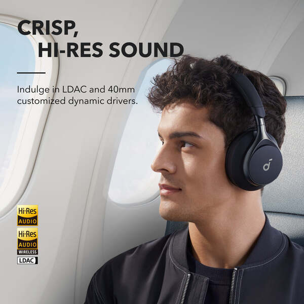 Anker Soundcore Space One - trådlösa hörlurar, Svart