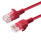 MicroConnect Cat6a Slim U/UTP - network cable, 1.5m, Red