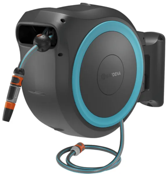 Gardena PowerRoll XXL - wall-Mounted Hose Box, 40 m, turquoise