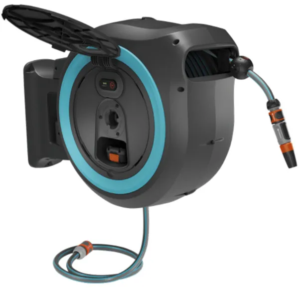 Gardena PowerRoll XXL - wall-Mounted Hose Box, 40 m, turquoise