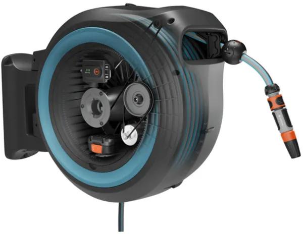 Gardena PowerRoll XXL - wall-Mounted Hose Box, 40 m, turquoise