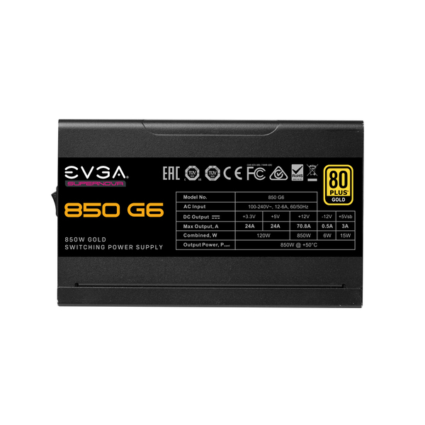 EVGA SuperNova G6 850W - Power supply, 80 Plus Gold