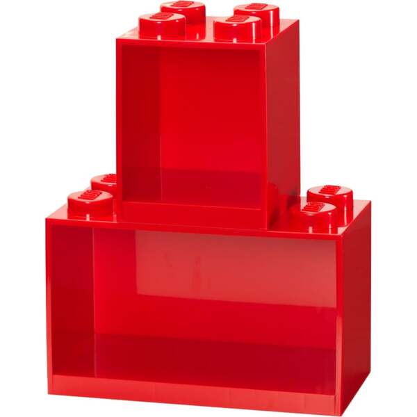 Room Copenhagen LEGO Regal Brick Shelf 8+4, Set 41171730 (red, 2 shelves)