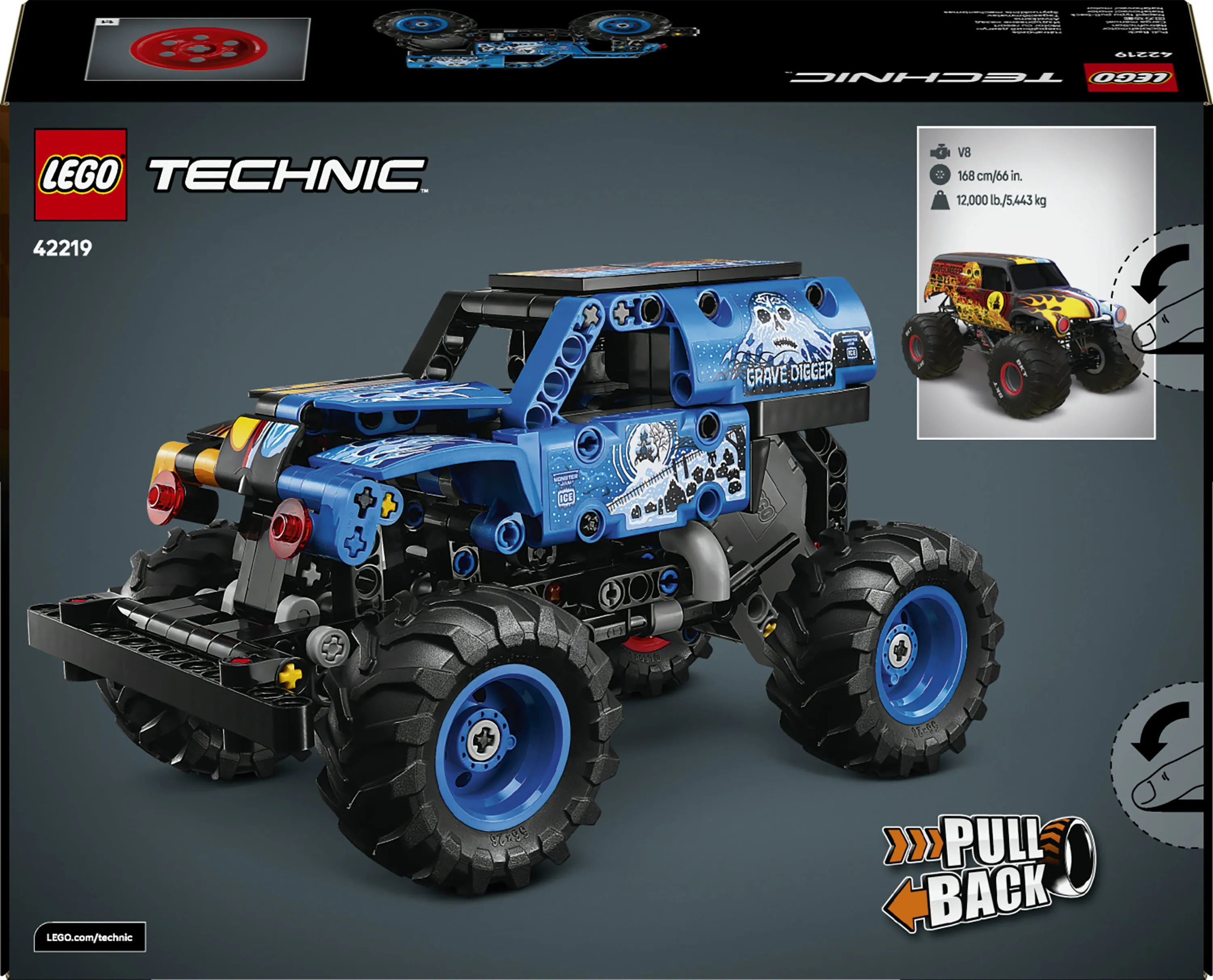LEGO Technic Monster Jam Grave Digger Fire and Ice 42219
