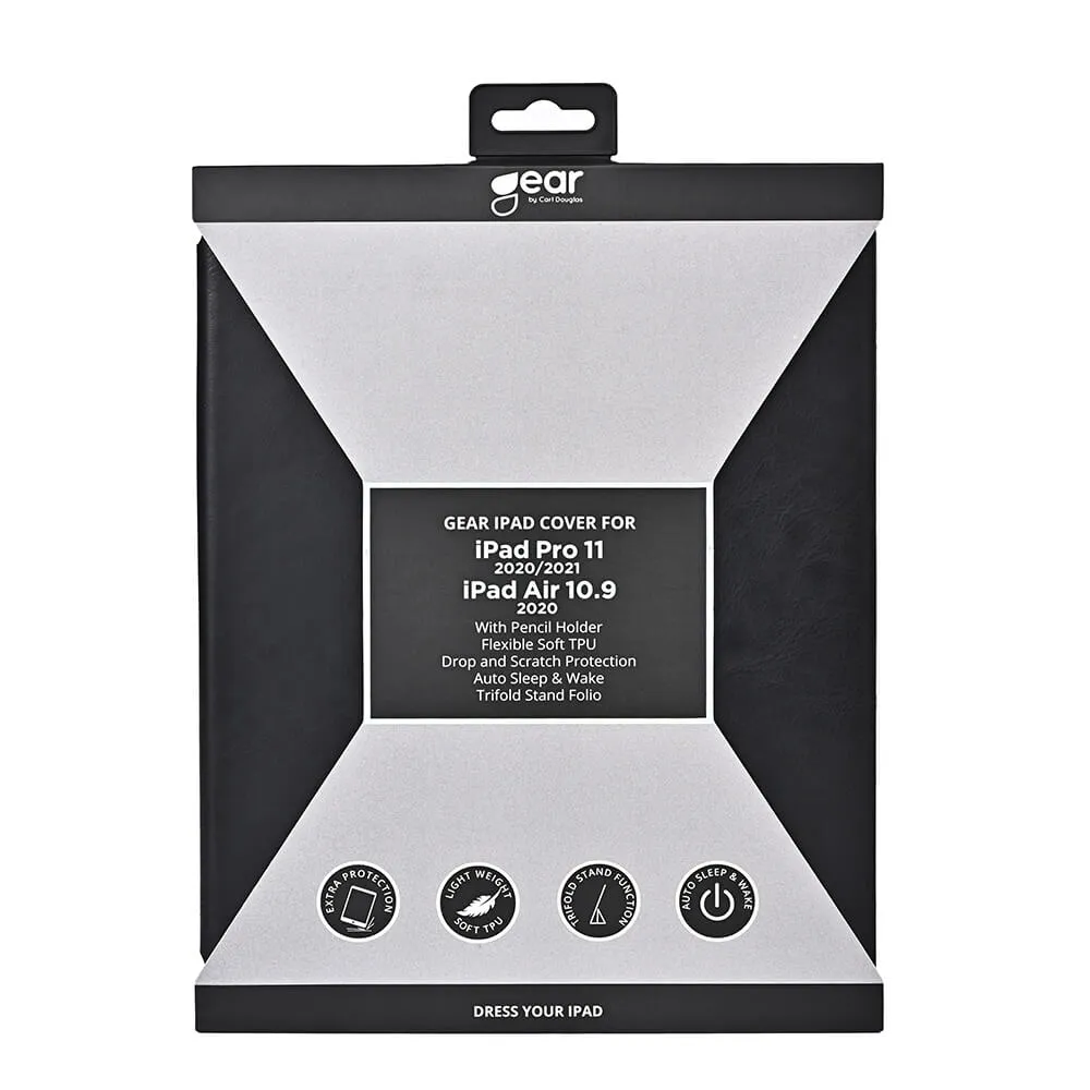 GEAR Tablett Fodral Svart iPad Air 10.9" 2020, iPad Pro11 2020/2021