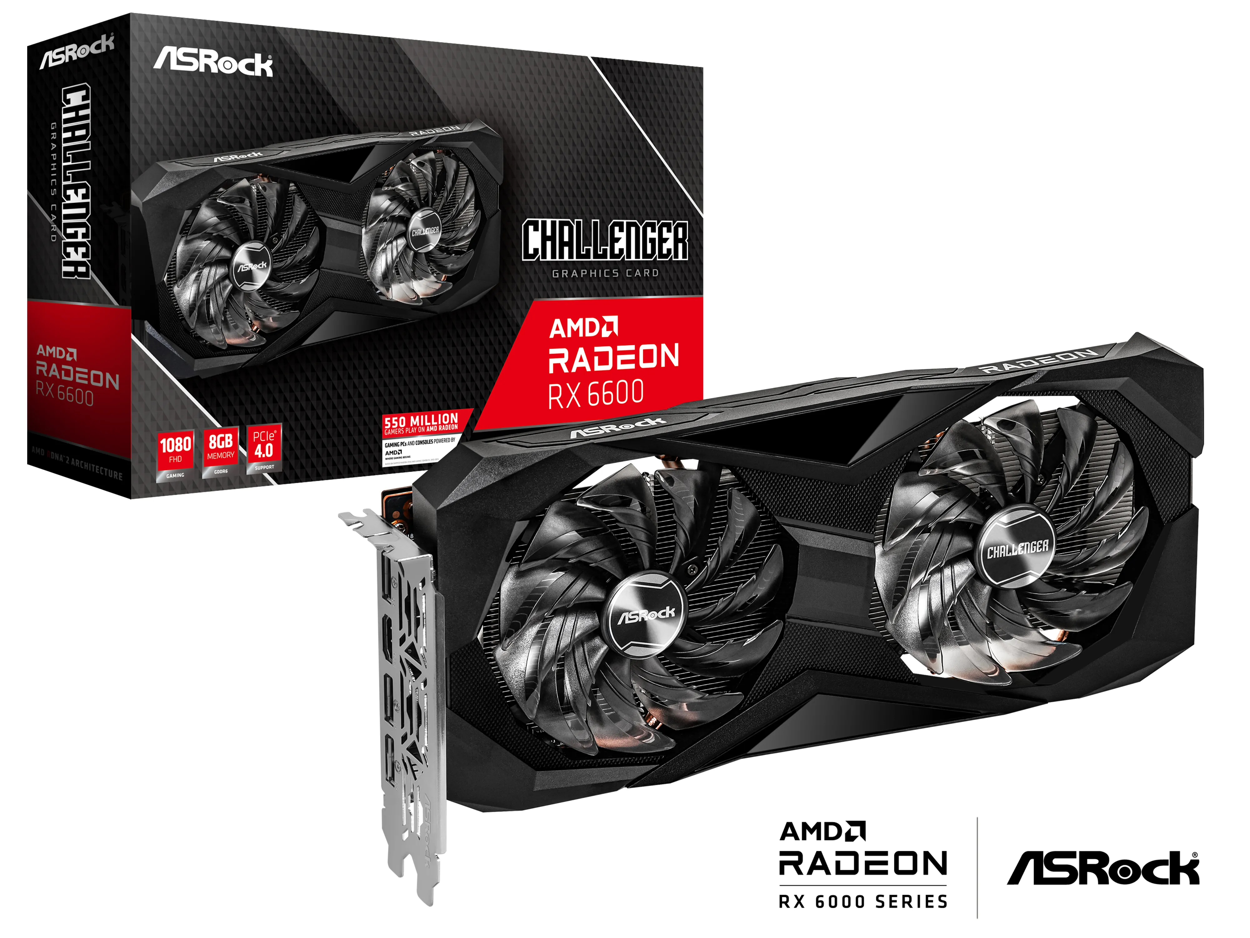 ASRock Radeon RX 6600 Challenger D 8 GB - Grafikkort