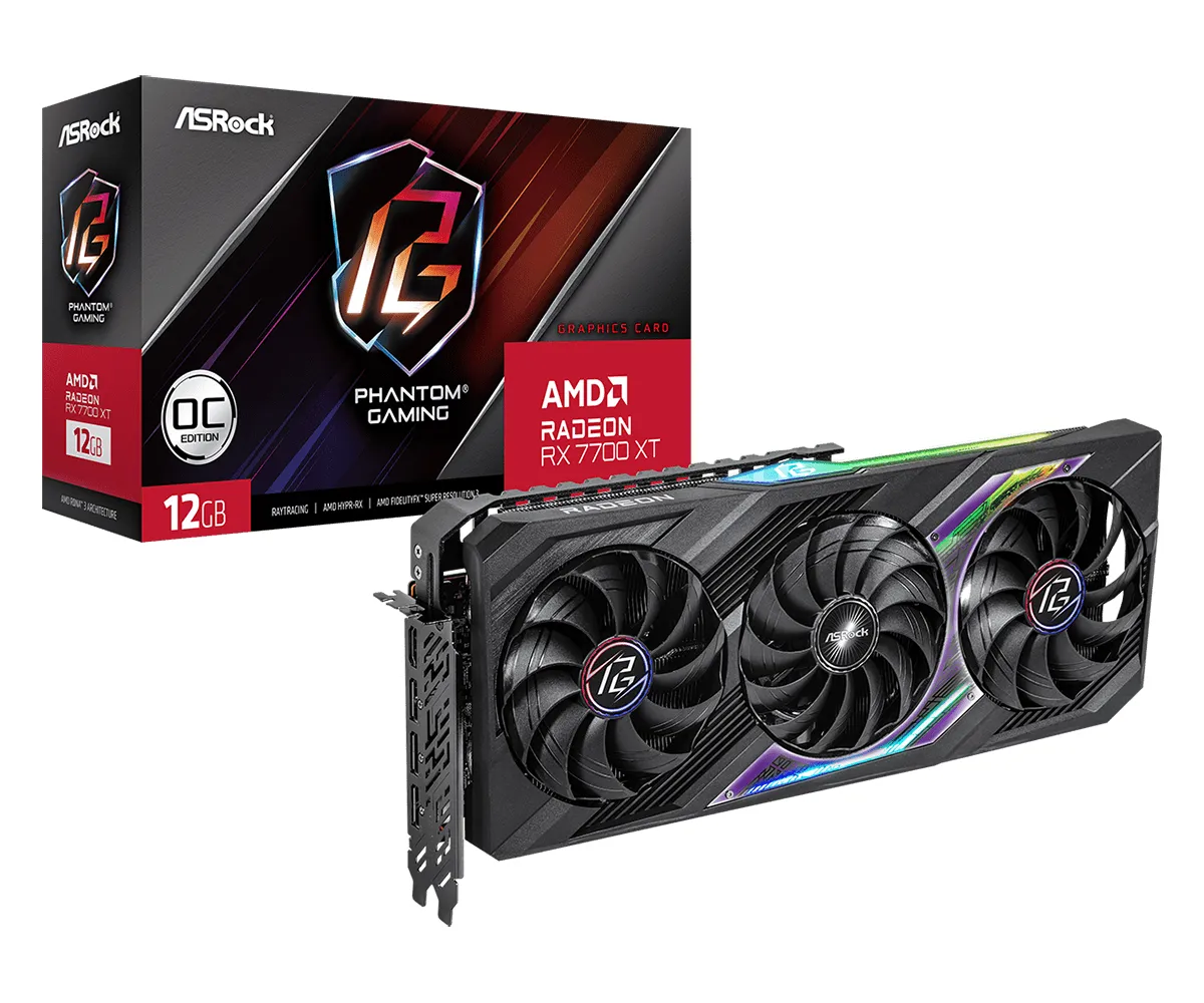 ASRock Radeon RX 7700 XT Phantom Gaming OC 12GB - Graphics card