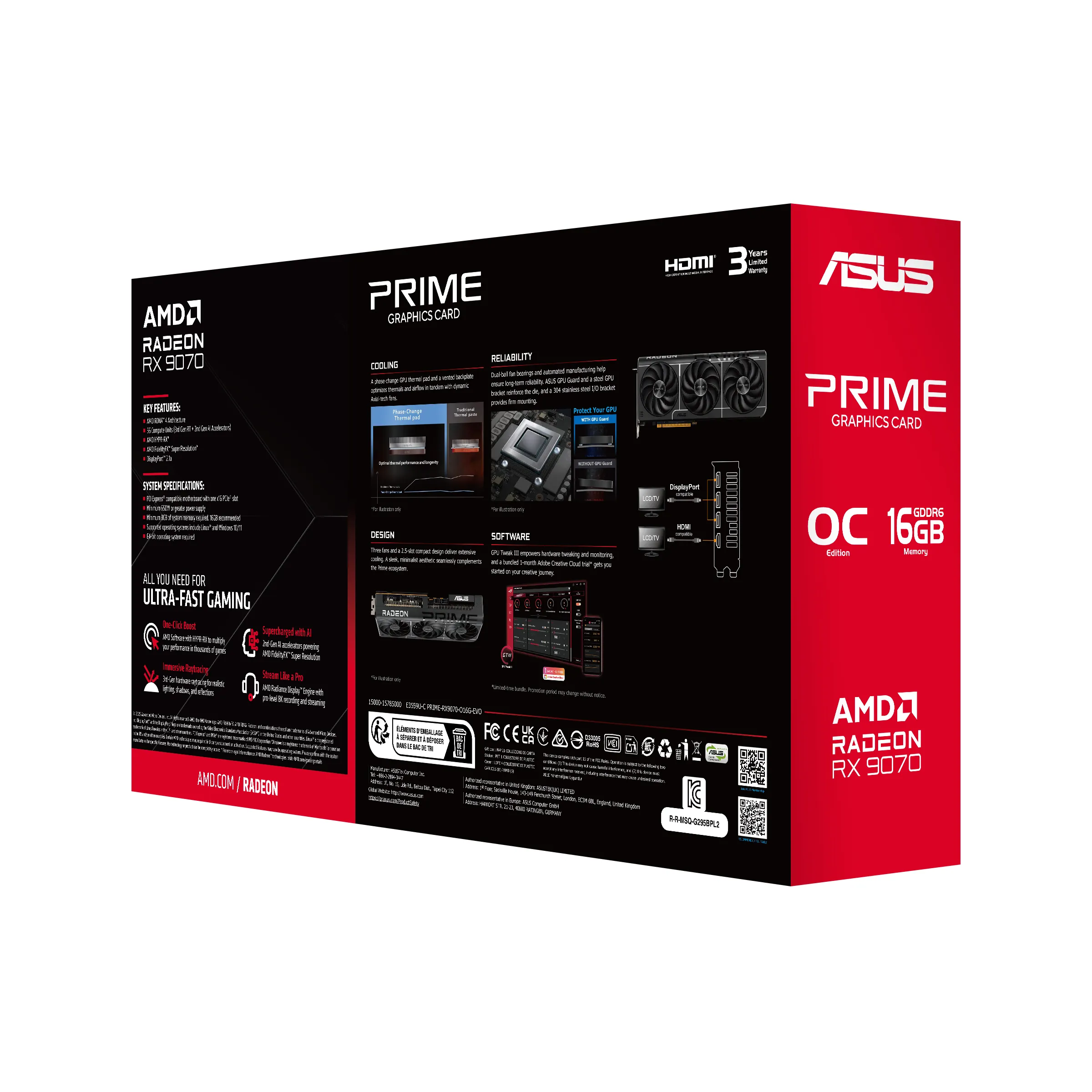 Asus Radeon RX 9070 Evo OC 16GB - Graphics card