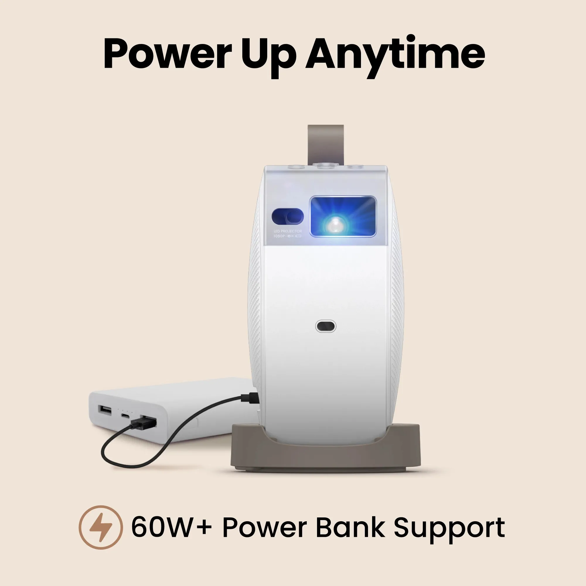 BenQ GV32 Google TV DLP Full HD 500 ANSI lm Portable LED Projector, White