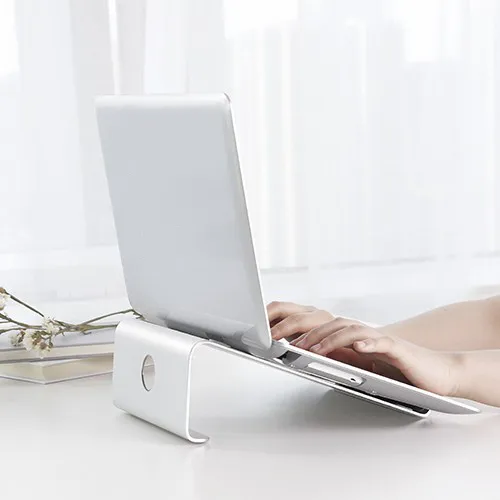 DELTACO Office, Laptop riser, 11&quot;-15&quot;,10kg, aluminium