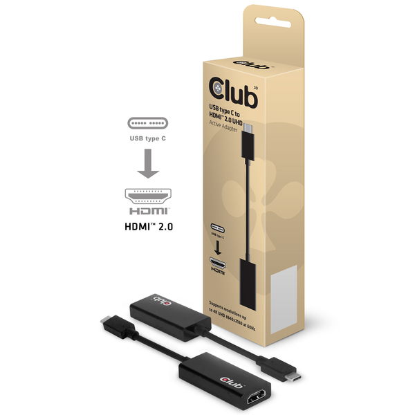 CLUB3D USB3.1 C TO HDMI2.0 ACTIVE